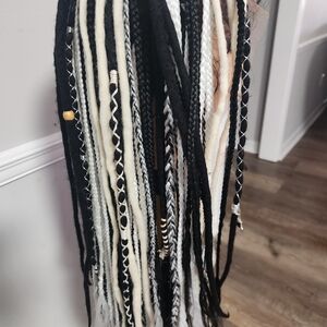 Black and White Braided Full Lace Wig